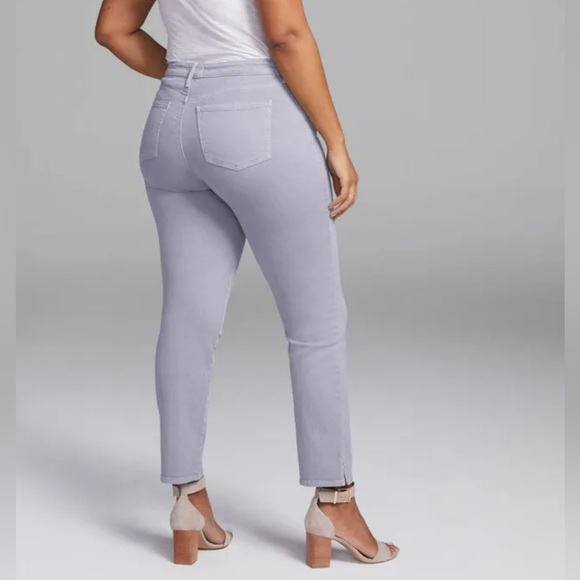 NYDJ Curves 360 Slim Straight Ankle Jeans with Side Slits, in Mineral | Sz. 8 🆕 - Picture 3 of 8